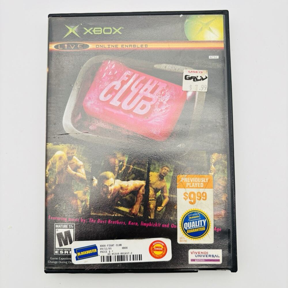 Fight Club (Microsoft Xbox, 2004) Complete Very Good Condition